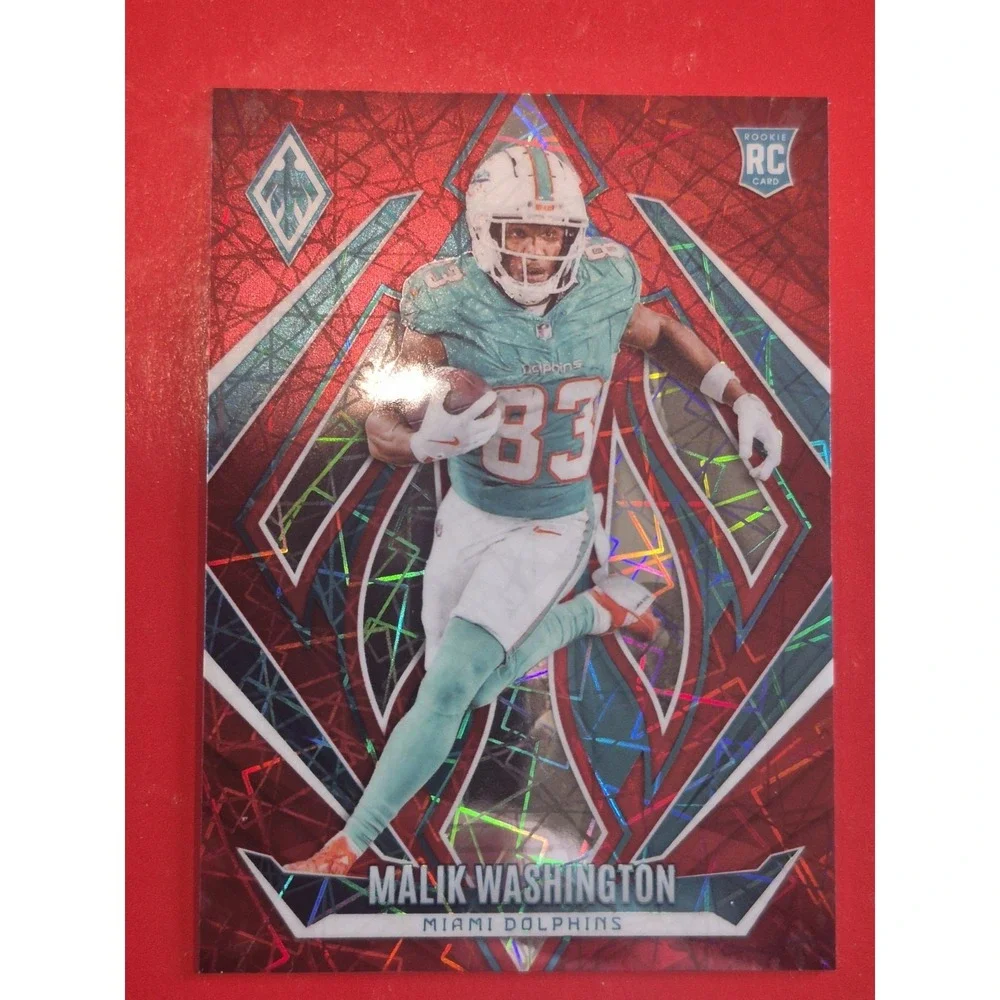 2024 Panini Phoenix Rookies Malik Washington #222 Red  Lazer /199 (RC) Dolphins